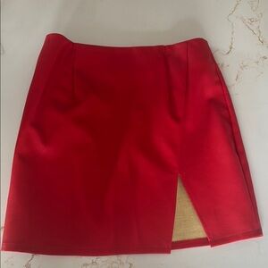 Superdown Leather Red mini skirt